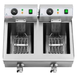 Shop RETIF Friteuse Lectrique Professionnelle Restaurant 2X10 Litres Robinets De Vidan