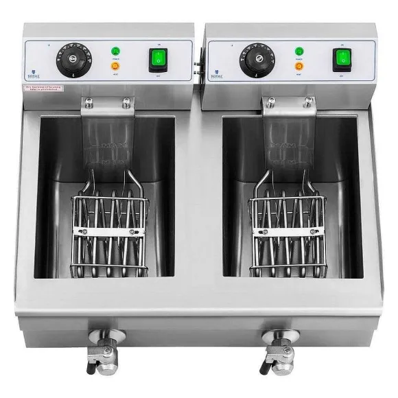 Shop RETIF Friteuse Lectrique Professionnelle Restaurant 2X10 Litres Robinets De Vidan