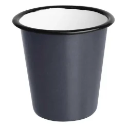 Best RETIF Gobelet En Acier Emaill Gris Et Noir 310Ml Lot De 6