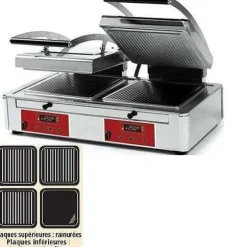 Best Sale RETIF Grill Panini Double Plaque Duplex Technology Rainur E / Rainur E Et Lisse