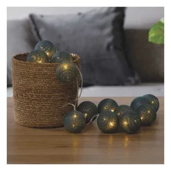Cheap RETIF Guirlande D Corative Lumineuse 20 Led Boules En Coton Bleu 6Xl 435Cm