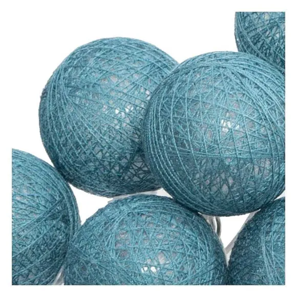 Cheap RETIF Guirlande D Corative Lumineuse 20 Led Boules En Coton Bleu 6Xl 435Cm