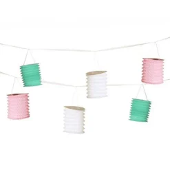 Best Sale RETIF Guirlande D Corative 3,6M Blanc/Turquoise/Rose 'Pastel' 8 Lanternes Par 15
