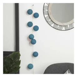 Discount RETIF Guirlande D Corative Piles 10 Led Boules En Coton Bleu 6Xl 165Cm
