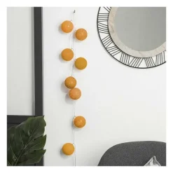 Cheap RETIF Guirlande D Corative Piles 10 Led Boules En Coton Ocre 6Xl 165Cm