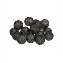 Sale RETIF Guirlande D Corative Piles 16 Led Boules En Coton Noir Paillet 3,5Xl 255Cm