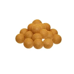 Fashion RETIF Guirlande D Corative Piles 16 Led Boules En Coton Ocre 3,5Xl 255Cm