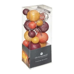 Flash Sale RETIF Guirlande D Corative Piles 20 Led Boules En Coton Multicolore 6Xl 210Cm