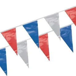 Shop RETIF Guirlande Fanion Plastique 4M Bleu/Blanc/Rouge R Sistant Aux Intemp Ries Par 10
