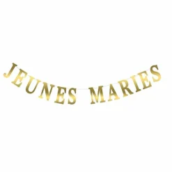 Online RETIF Guirlande Lettre Jeunes Maries Or 2.50 M Ht 16 Cm - Par 6 Lots De 1