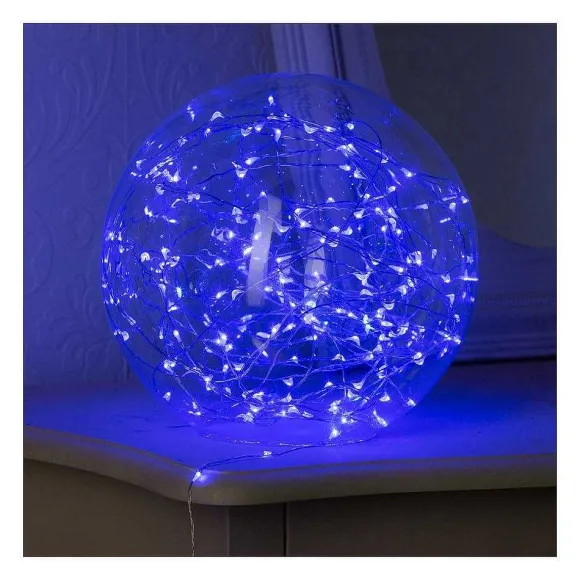 Store RETIF Guirlande Lumineuse Int Rieur 40 Microled Bleu Sur 3.90 M Tres