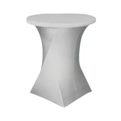 Shop RETIF Housse Pour Table Ronde Mange Debout Nimes 80X110Cm - Blanche