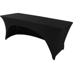New RETIF Housse Stretch Table Noir Lasthanne