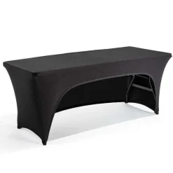New RETIF Housse Stretch Table Noir Lasthanne