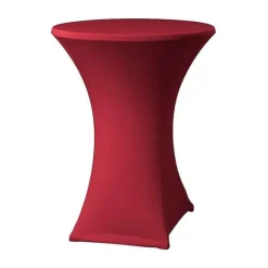 Discount RETIF Housse Table Haute ''Samba'' Avec Habillage Plateau H700 Mm Rouge Bordeaux