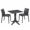 Sale RETIF Kit 1 Table Et 2 Chaises Ext Rieures Pvc Anthracite