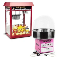 Fashion RETIF Kit Machine Popcorn Et Machine Barbe Papa 1 600 Watts / 1 200 Watts Coup