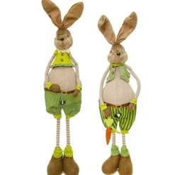New RETIF Lapin Peluche Costume Vert Rayures/Pois 2 Mod Les Possibles L22Xp21Xh100 Cm