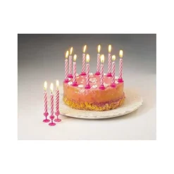 Shop RETIF Lot De 20 Bougies D'Anniversaire Avec 12 Bob Ches Rose Ou Bleu Fackelmann