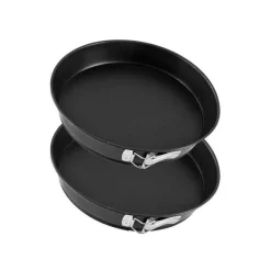 Sale RETIF Lot De 2 Moules Charni Re Ronds Fond Plat 32,5Cm Zenker Black Metallic