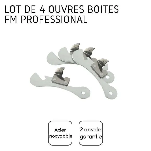 Fashion RETIF Lot De 4 Ouvre-Boites Fm Professional