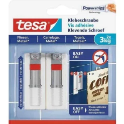 Cheap RETIF Lot De 2 Powerstrips Vis Adh Sive Pour Carrelage/M Tal 3Kg Blanc