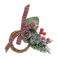 Cheap RETIF Lot De 2 Ronds De Serviette Couronne De Houx Et Pomme De Pin