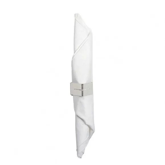 Clearance RETIF Lot De 4 Ronds De Serviette Triangle Martele Argent