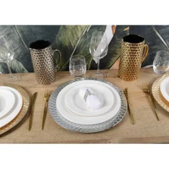 Clearance RETIF Lot De 4 Ronds De Serviette Triangle Martele Argent