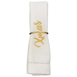 Flash Sale RETIF Lot De 2 Ronds De Serviette Xmas En M Tal Dor