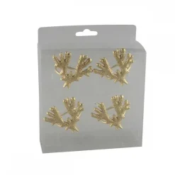 Discount RETIF Lot De 4 Ronds De Serviettes Corail
