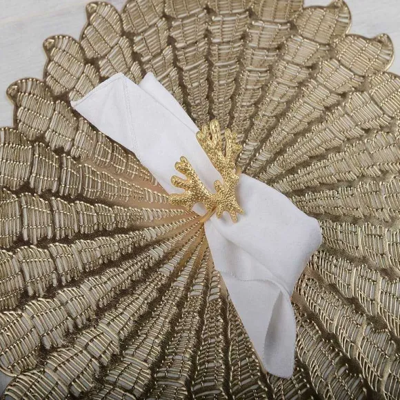 Discount RETIF Lot De 4 Ronds De Serviettes Corail