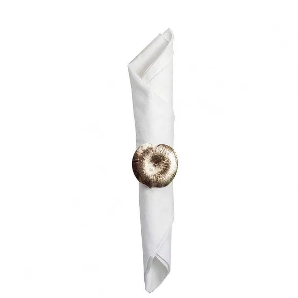 Flash Sale RETIF Lot De 4 Ronds De Serviette Nenuphar Dore