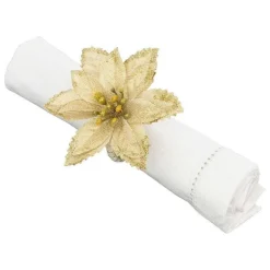 Sale RETIF Lot De 2 Ronds De Serviette Fleur De Poinsettia Dor E