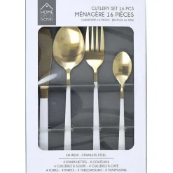Fashion RETIF M Nag Re 16 Pi Ces En Inox Dor Et Blanc