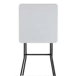Fashion RETIF Mange-Debout Hdpe Carr Blanc Rekkem 70X70X110 Cm