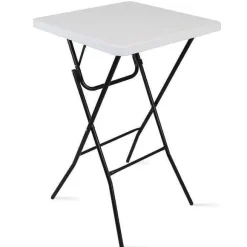 Fashion RETIF Mange-Debout Hdpe Carr Blanc Rekkem 70X70X110 Cm