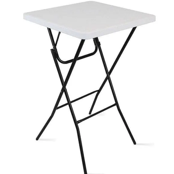 Fashion RETIF Mange-Debout Hdpe Carr Blanc Rekkem 70X70X110 Cm