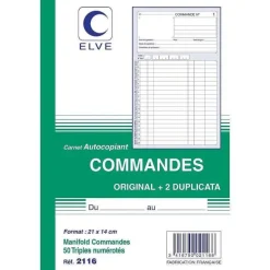 Shop RETIF Manifold Commandes Autocopiant Format A5 50 Tripli Par Lot De 3