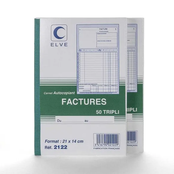 Store RETIF Manifold Factures Autocopiant Format A5 50 Tripli Par 2