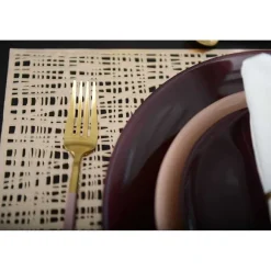 Hot RETIF Menagere 24 Pi Ces Dore Et Rose 18/10