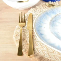 Store RETIF Menagere 24 Pi Ces Dore Mat