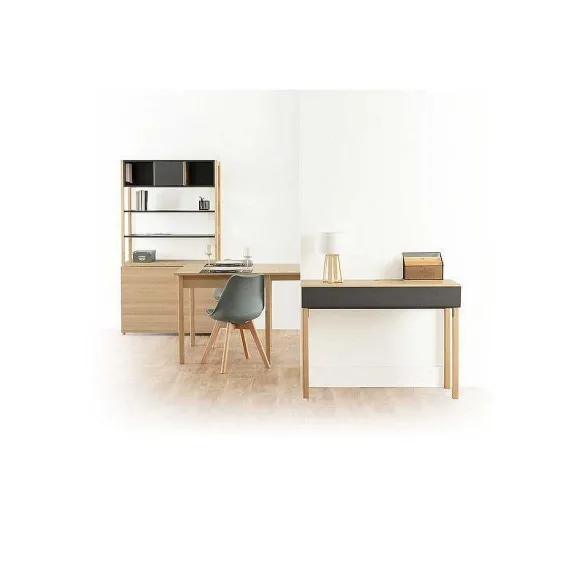 Online RETIF Meuble Console Extensible Et Bureau En Bois Beige Et Gris H80Cm