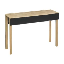 Online RETIF Meuble Console Extensible Et Bureau En Bois Beige Et Gris H80Cm