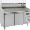 Fashion RETIF Meuble De Pr Paration Pour Pizza 2 Portes Avec Pr Sentoir Vitr Pour Bacs Gn