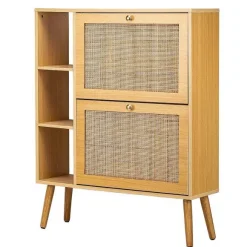 Discount RETIF Meuble Entr E A Chaussures Rotin 2 Tiroirs 80 (X 2)4X99 (Cm)