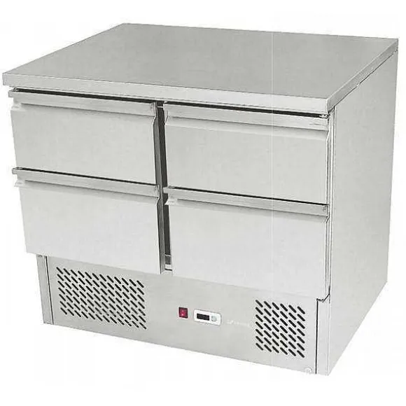 Outlet RETIF Meuble R Frig R De Pr Paration Avec 4 Tiroirs Et Moteur En Dessous Sur 4 Roues