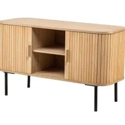 Best Sale RETIF Meuble Tv Scandinave Bois Massif 2 Portes 100X40X60 (Cm)