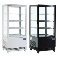 Store RETIF Mini Vitrine R Frig R E 4 Faces Vitr Es Poser Noire 86 L