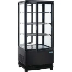 Store RETIF Mini Vitrine R Frig R E 4 Faces Vitr Es Poser Noire 86 L